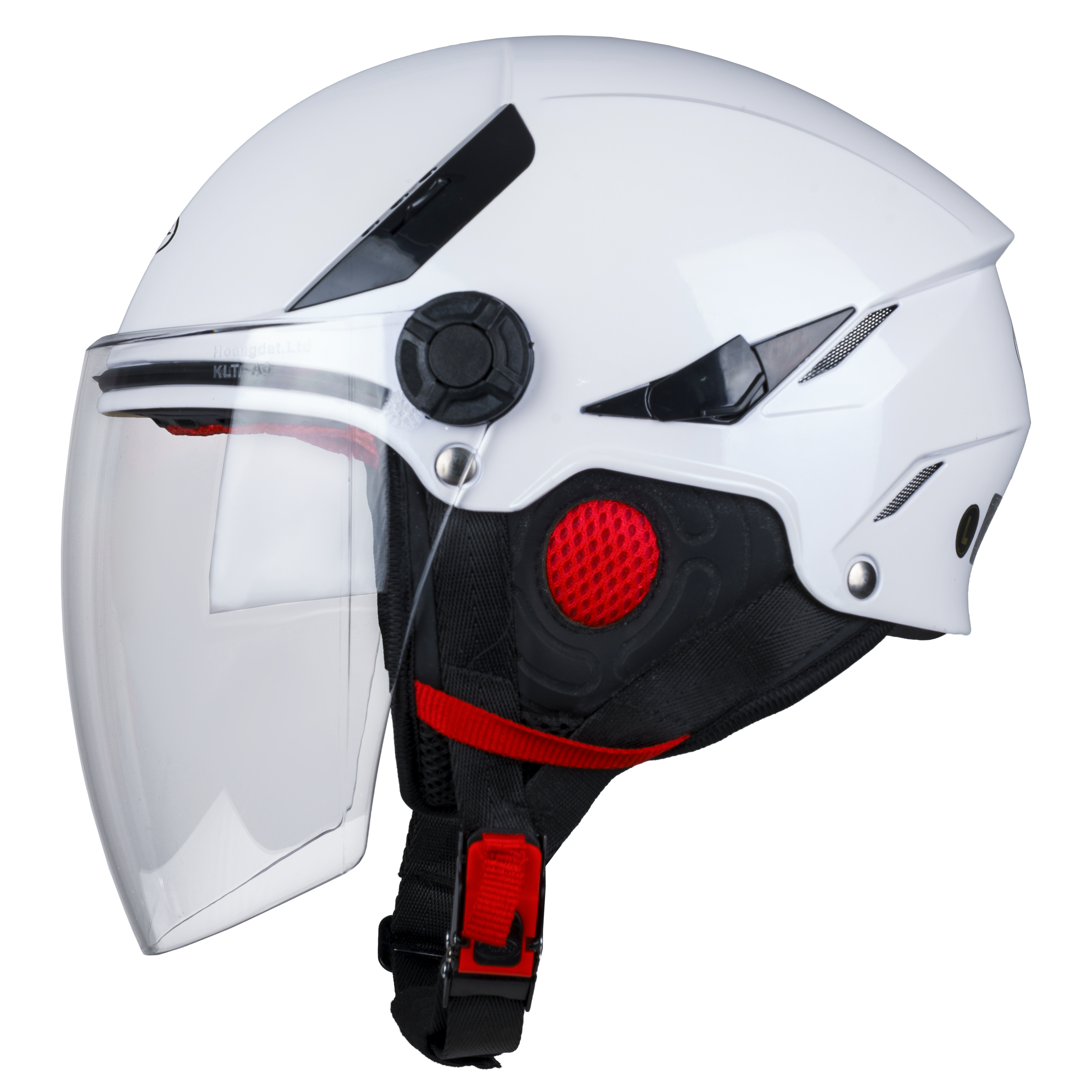 Mũ 1/2 Đầu KLT A6 - Trắng Bóng
